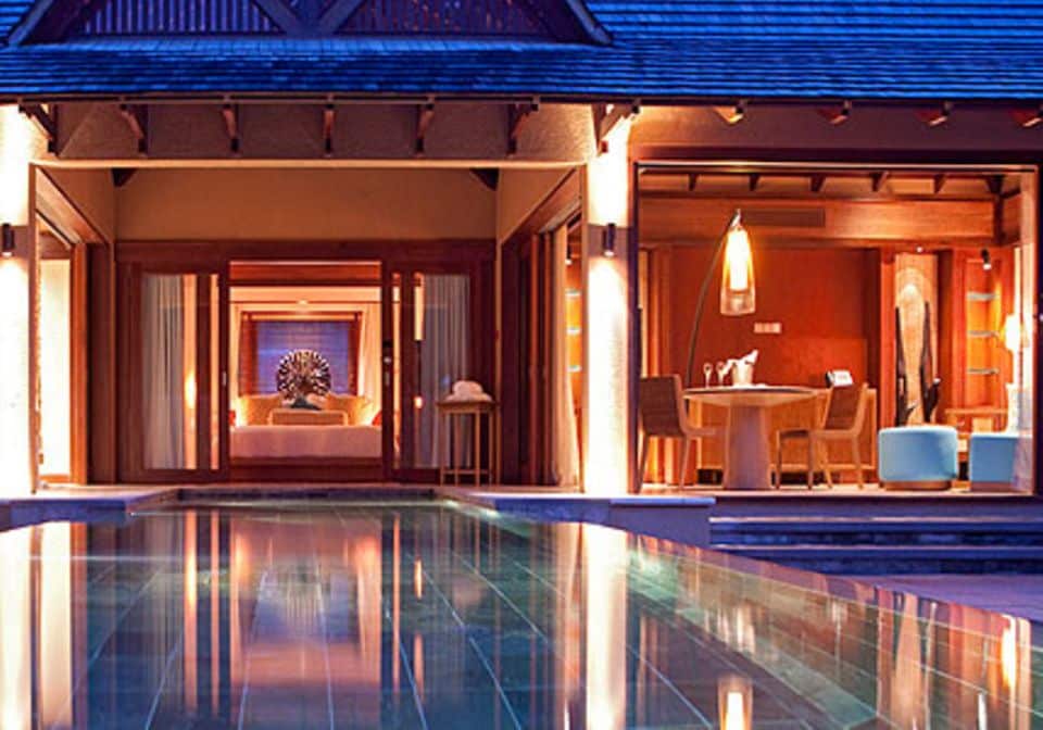 Eine der wunderschönen Suiten des Resorts mit privatem Pool.
