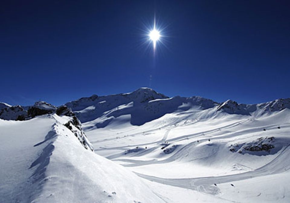 Skigebiet: Kaunertaler Gletscher, Tirol, Österreich