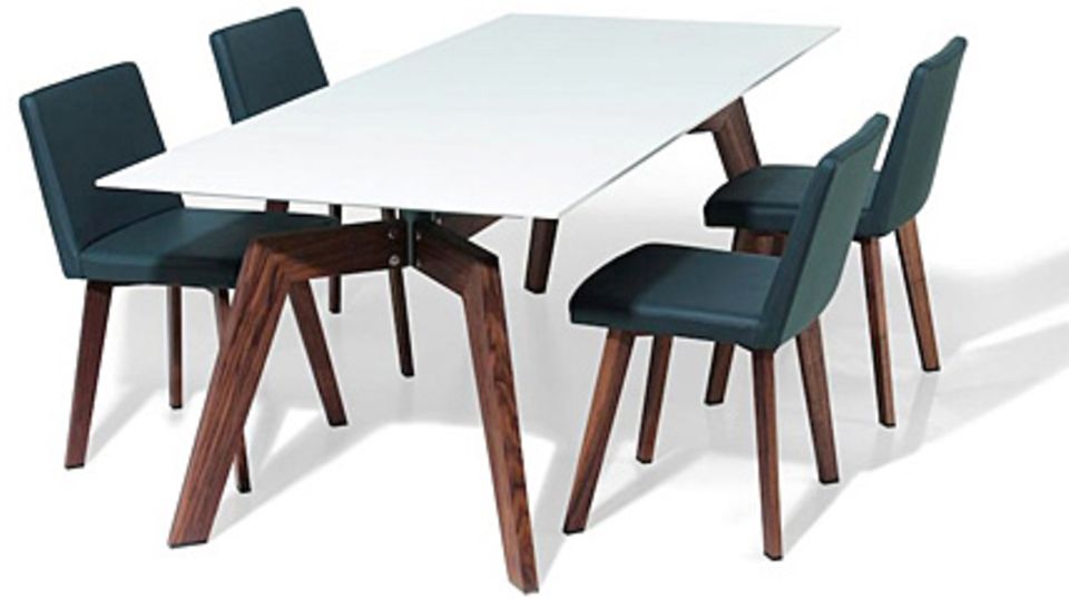 Designer-Tisch "Centro" mit schwebender Tischplatte und viel Beinfreiheit. Foto: Asco