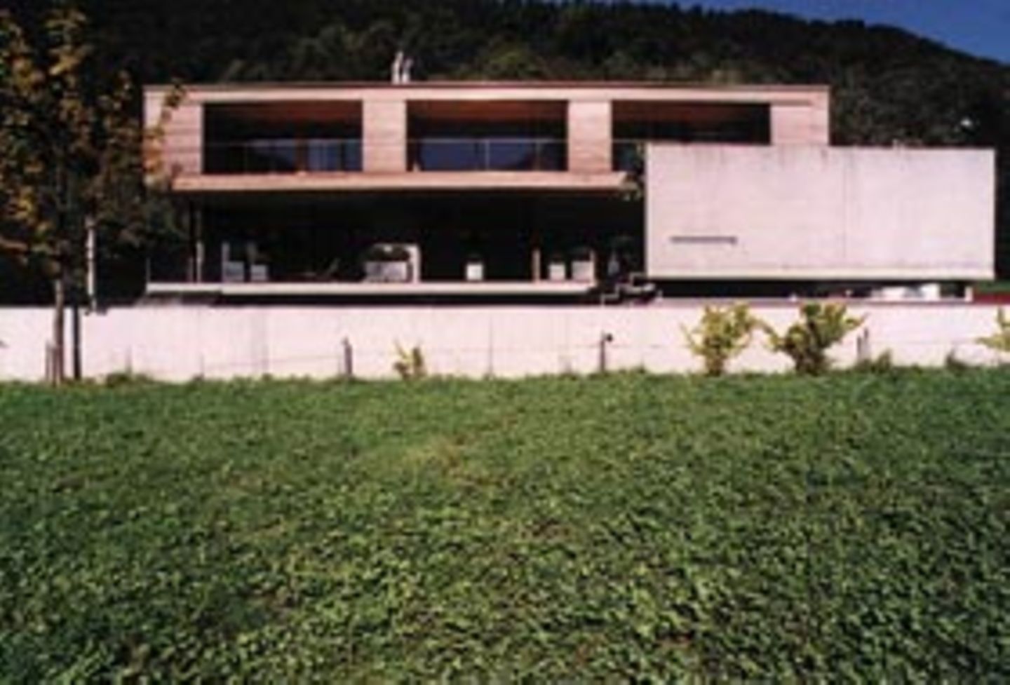 Haus Ratz in Bizau bietet kontrastreiche Räume unter dem Flachdach.