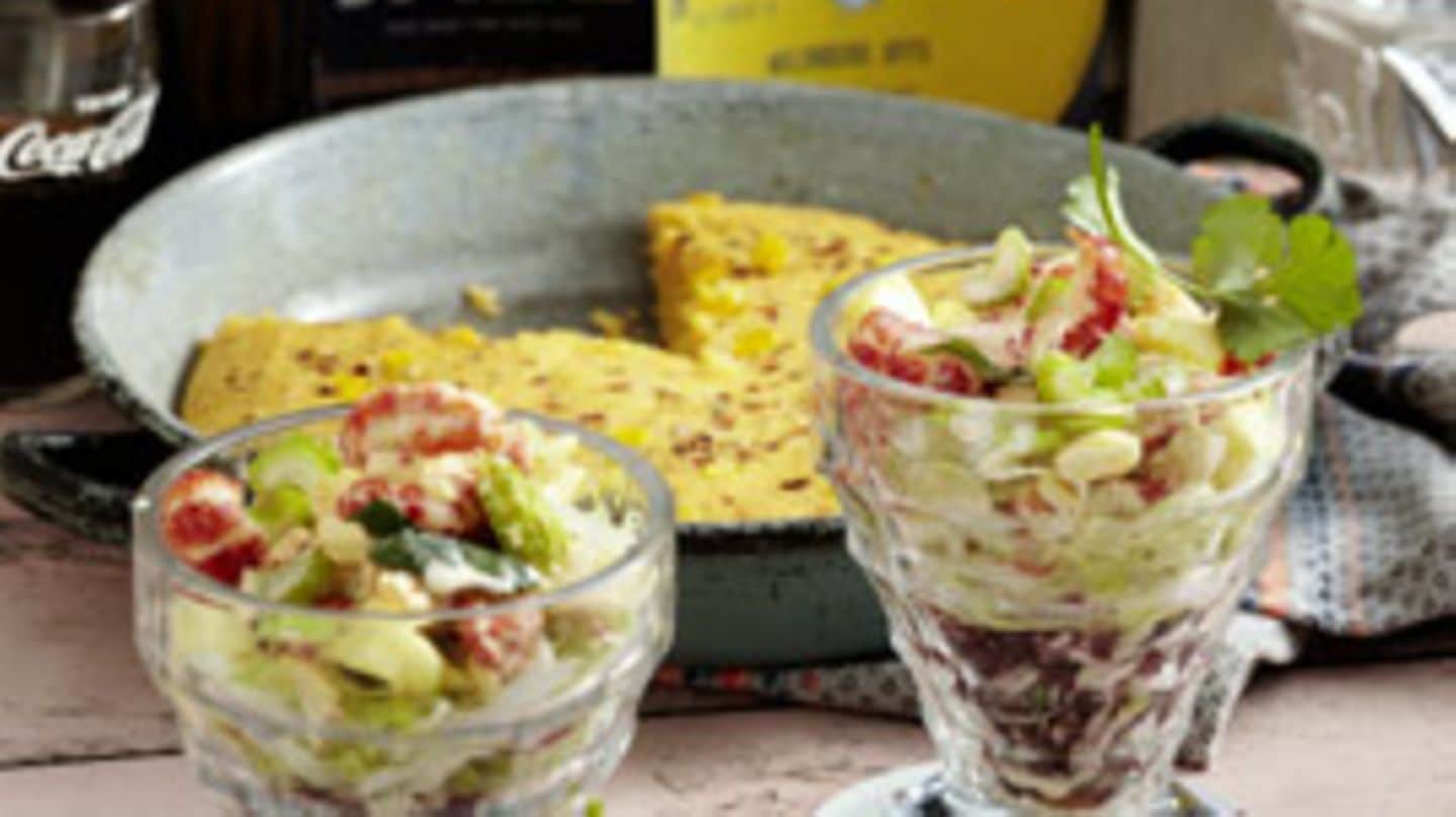 Flusskrebs-Cocktail mit Maisbrot Rezept - [LIVING AT HOME]