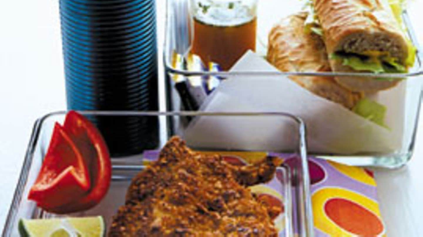 Kotelett mit Honigsauce und Currybaguette Rezept - [LIVING AT HOME]