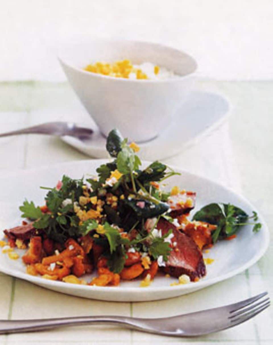 Rezept: Kräuter-Pfifferlingssalat mit Maibock