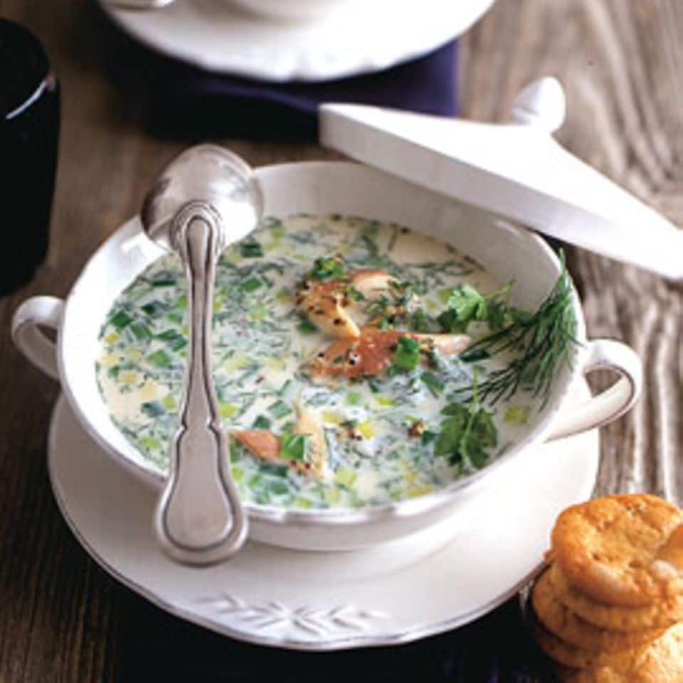 Rezept: Räucherforellen-Suppe