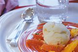 Rezept: Zitrusfrucht-Salat mit Limetten-Chili-Eis