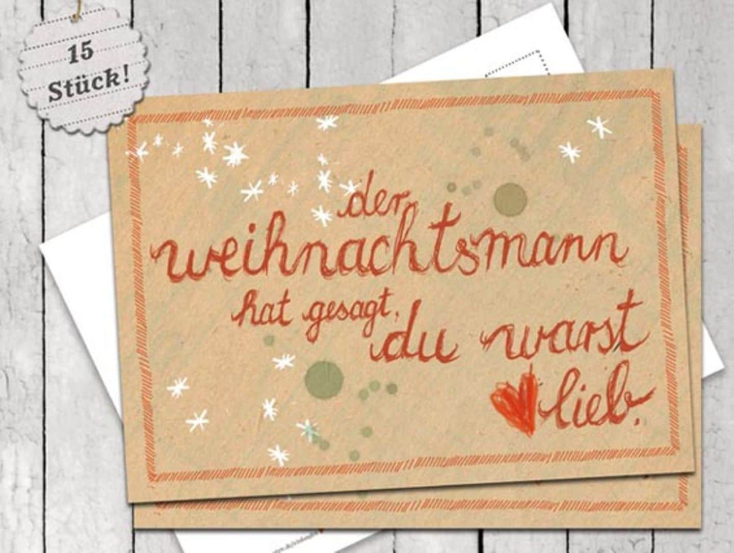 Weihnachtskarte mit Schriftzug
