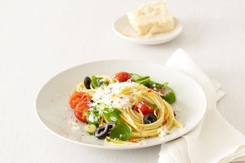 Spaghetti mit Portulak