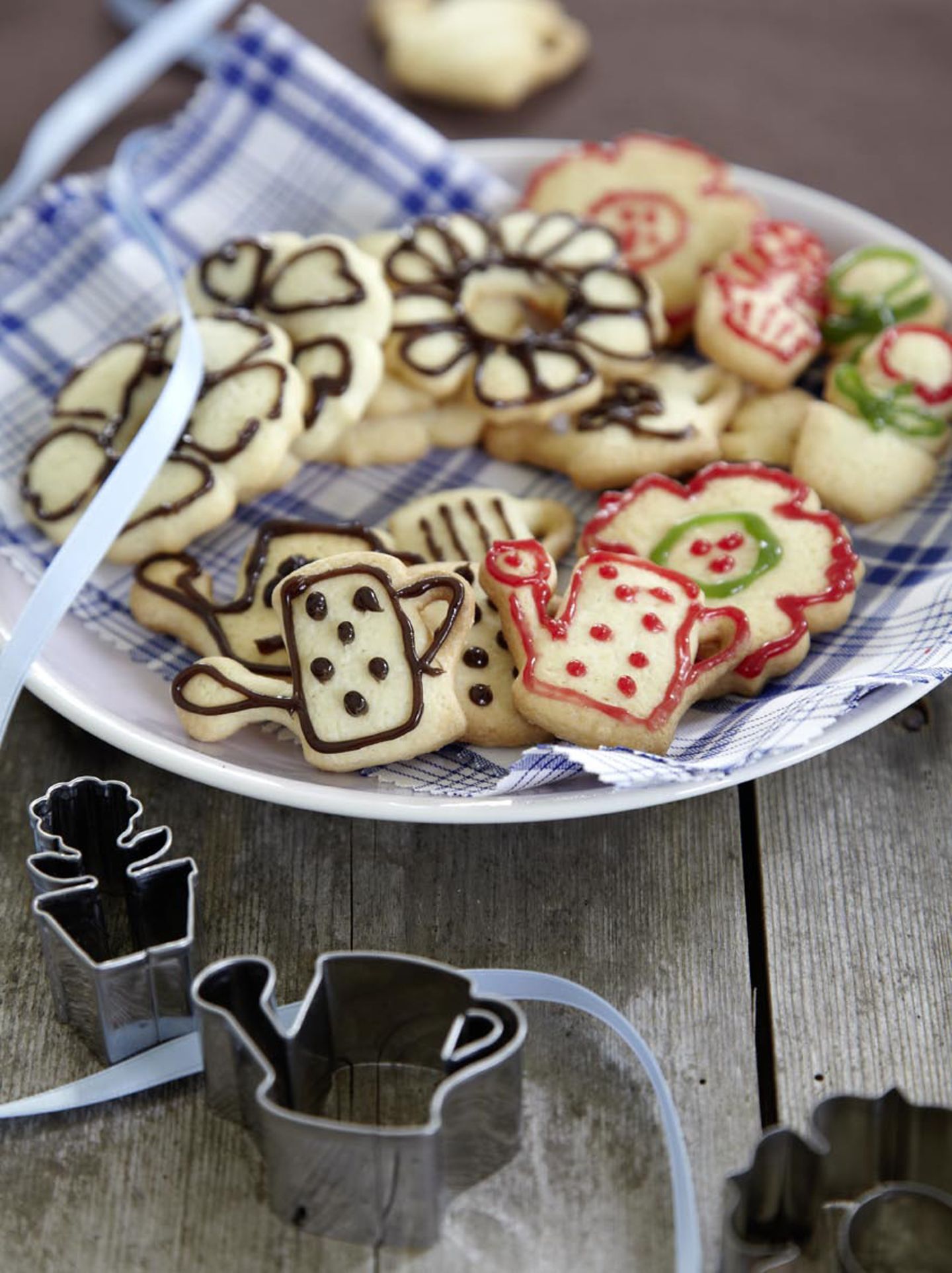 Kekse mit Gartenmotiven