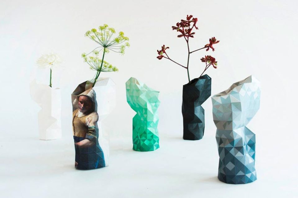 Vase aus Papier zum Falten