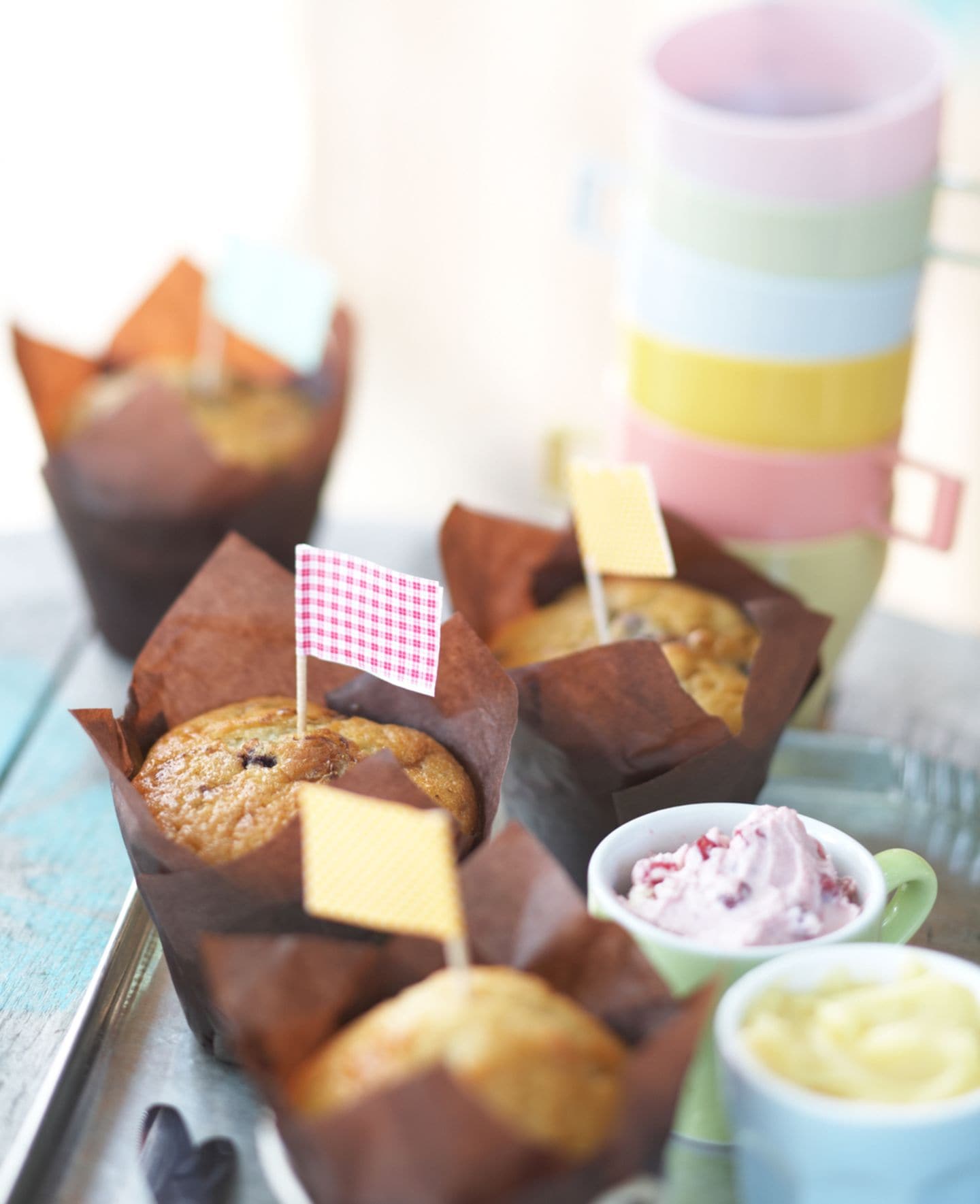 Rezept: Muffins mit Preiselbeer- und Ahornsirup-Butter