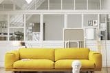 Sofa "Rest" von Muuto in Gelb