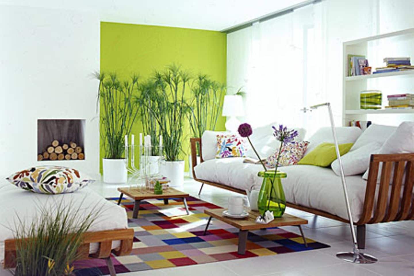 Farbige Wand in leuchtendem Grün - Bild 5