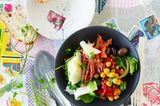 Rezept: Kichererbsen-Salat mit Chorizo und Spinat