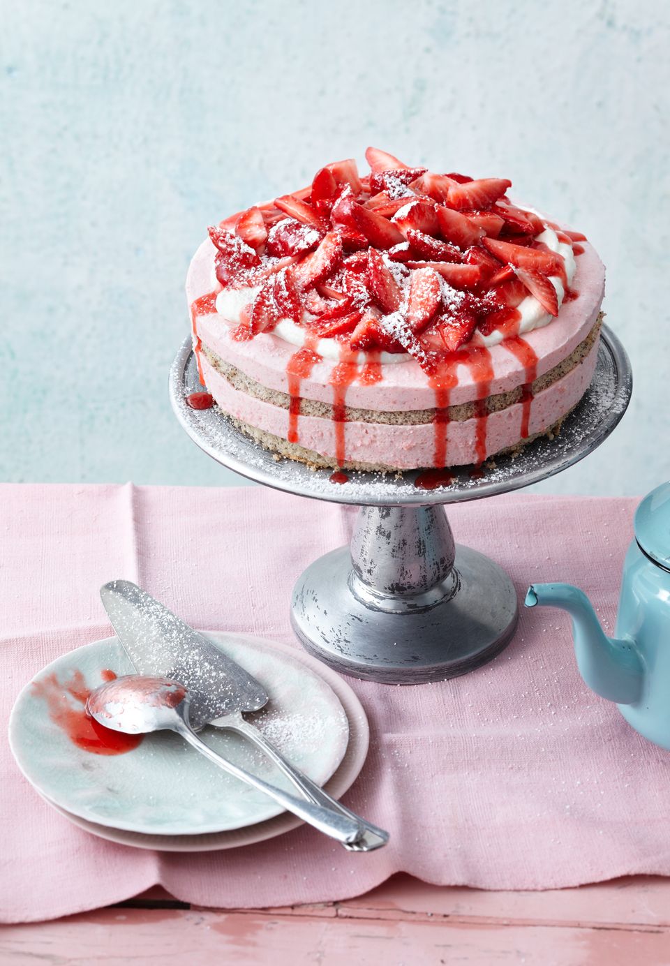 Rezept: Erdbeer-Mohn-Torte