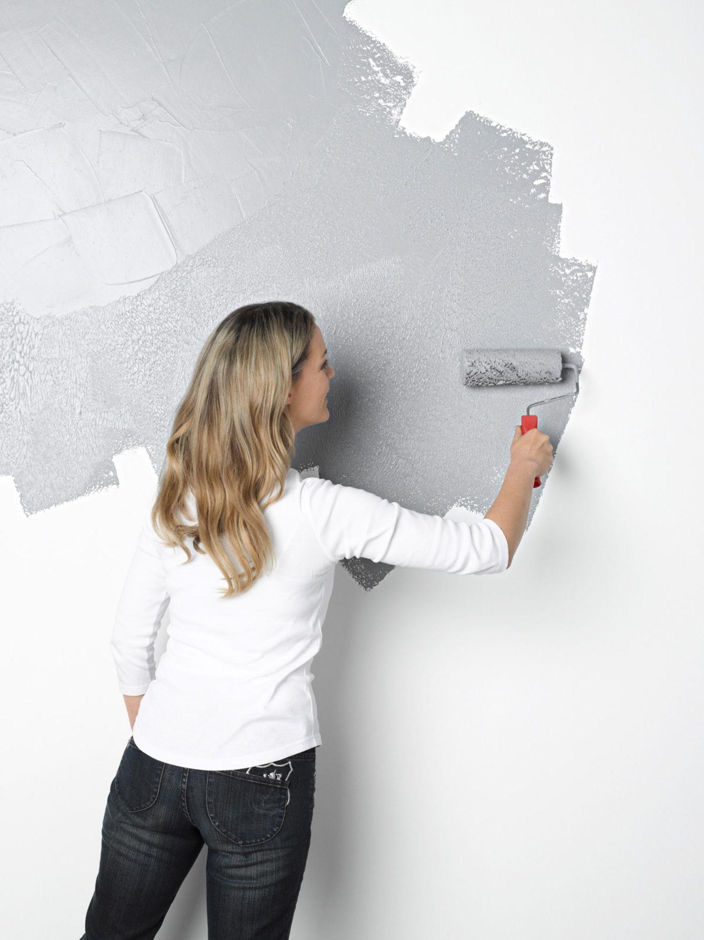 Wandgestaltung mit der Trendstruktur "Beton-Optik" von SCHÖNER WOHNEN-Farbe