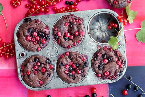Rezept: Johannisbeer-Schoko-Muffins