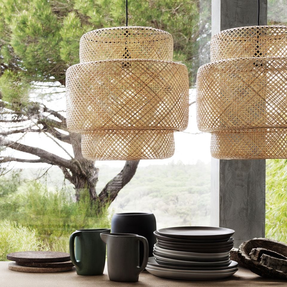 Pendelleuchte aus Bambus aus der Kollektion "Sinnerlig" von Ikea