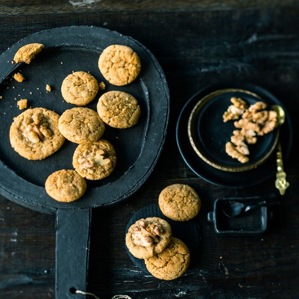 Rezept: Walnuss-Krokant-Cookies