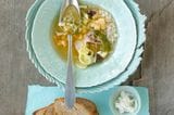 Rezept: Steckrüben-Suppe mit Kassler und Backobst