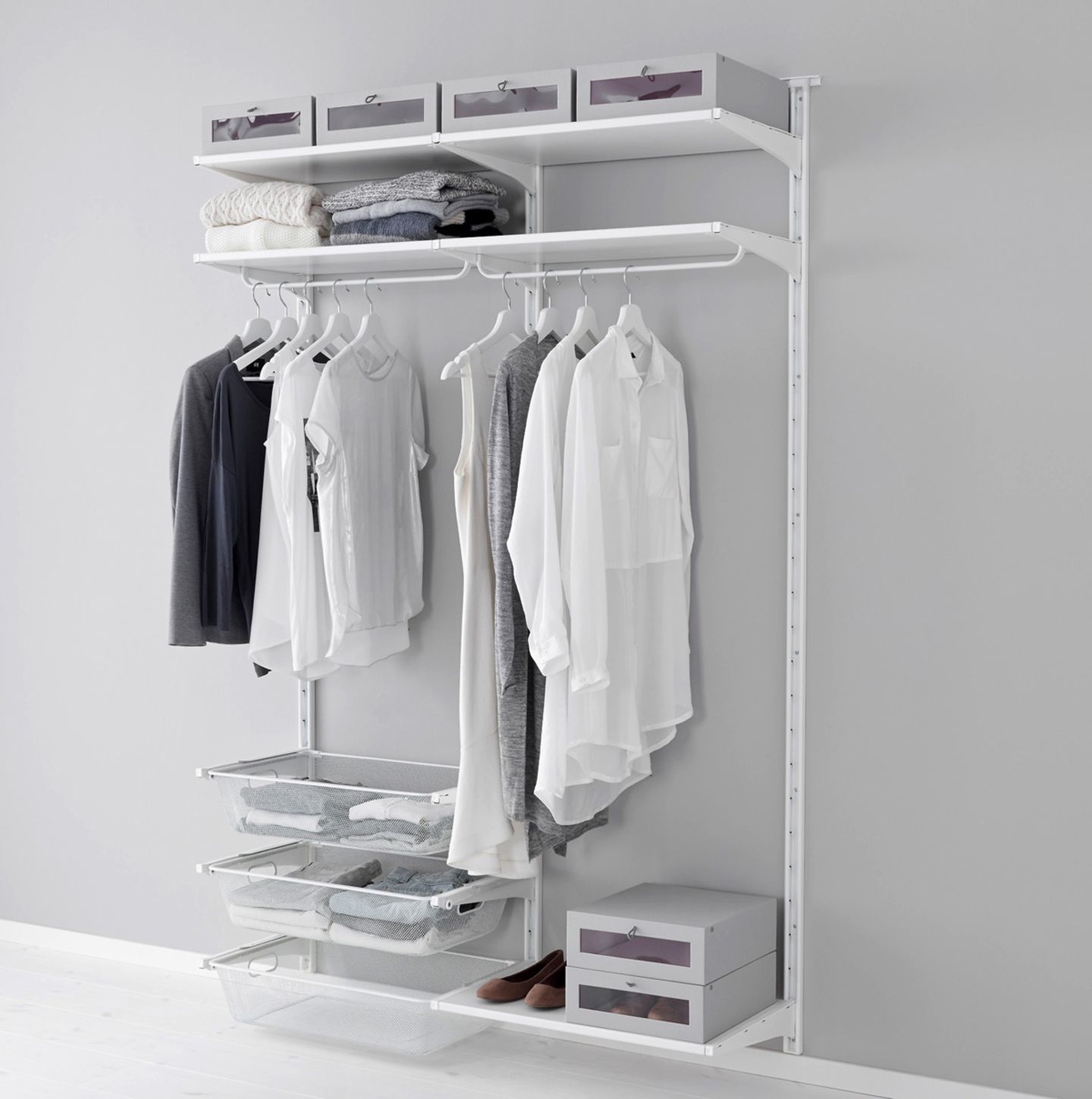 Begehbarer Kleiderschrank System "Algot" von Ikea