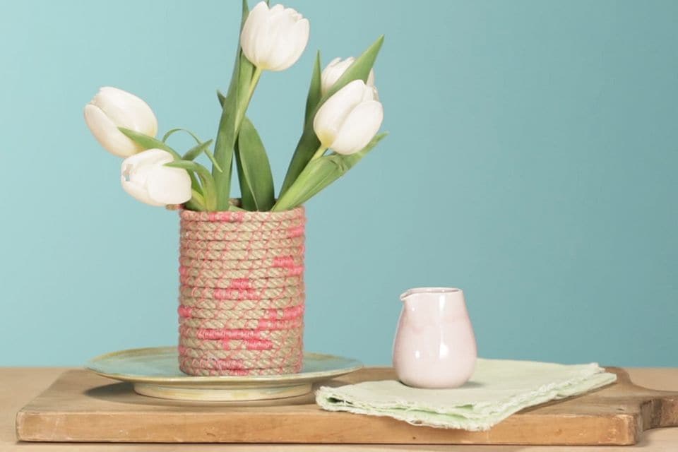 Vase als Tischdeko selber machen