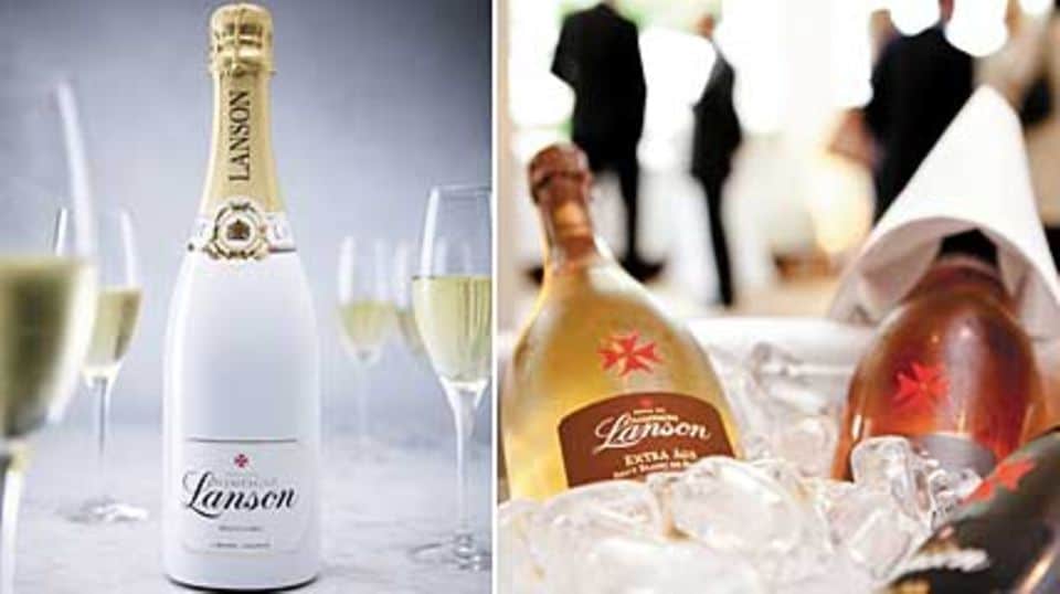 Champagne Lanson White Label Sec zu Silvester