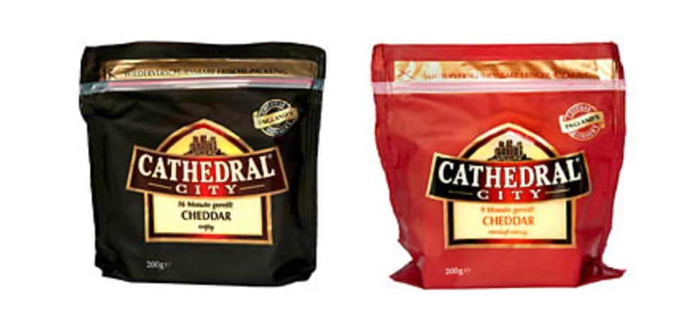 Der Cathedral City Cheddar ist ab sofort in deutschen Supermärkten erhältlich.