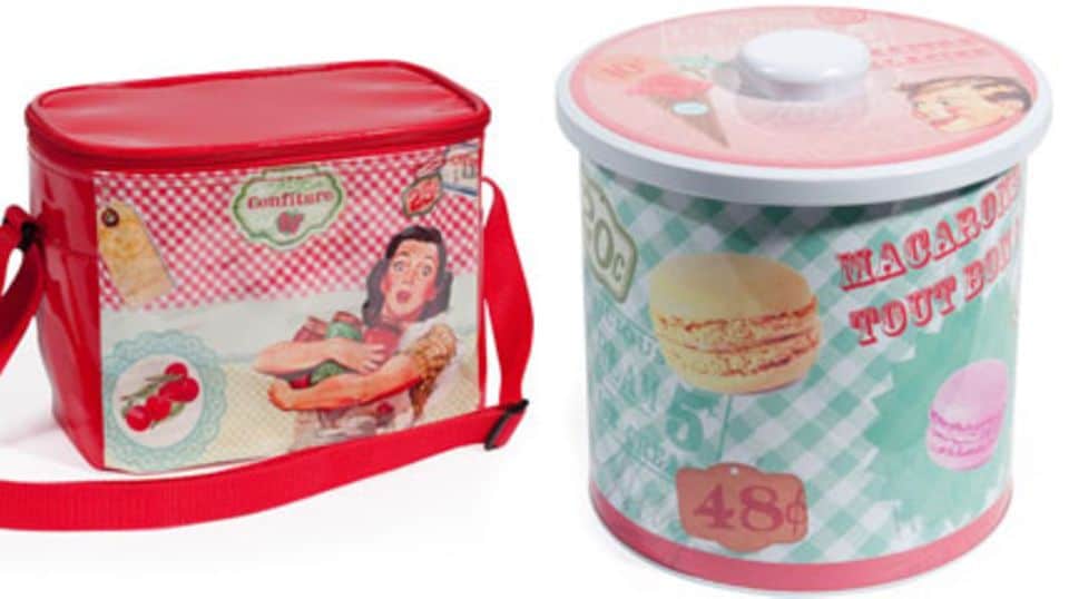 Nostalgisch: Kühltasche und Keksdose im Retro-Look. Fotos: Maisons du Monde