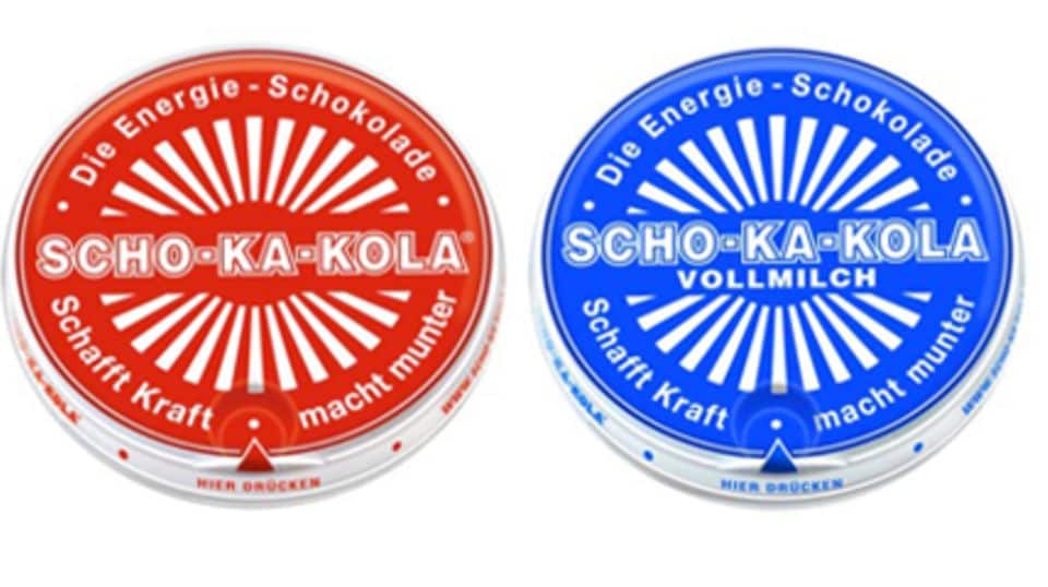 Scho-Ka-Kola gibt es seit 1935. Neu ist die blaue Dose mit Vollmilchschokolade.