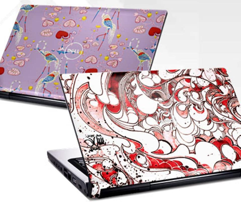 Notebook-Designs "Spring" von Klaus Haapaniemi (links) und "Red Swirl" von Mike Ming (rechts)