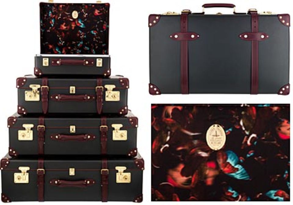 Koffer in wunderschöner Farbharmonie mit goldfarbenen Metallschnappschlössern. Foto: Globe-Trotter