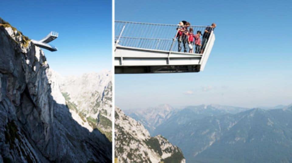 Einmalige Aussicht: In 2628 Metern Höhe genießt man den Blick auf die Zugspitze.