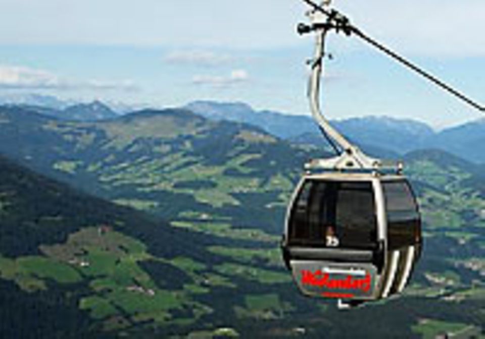 Tolle Aussicht hat man mit der Westendorfer Alpenrosenbahn
