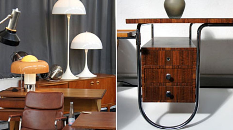 Vintage-Möbel von namenhaften Designern lassen das Sammlerherz höher schlagen. Fotos: design.Börse Berlin