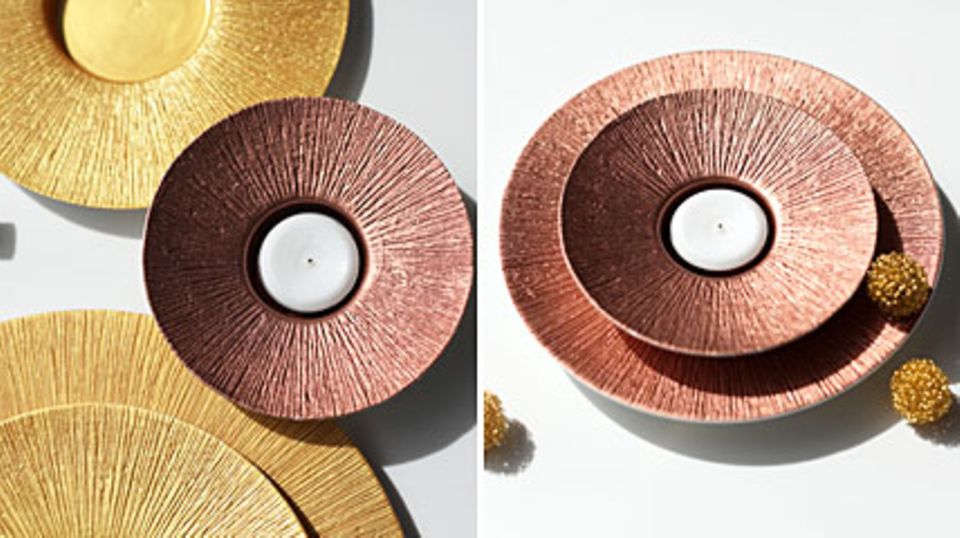 Edles Metall - stimmungsvolle Deko-Ideen mit "Glow". Fotos: ASA Selection