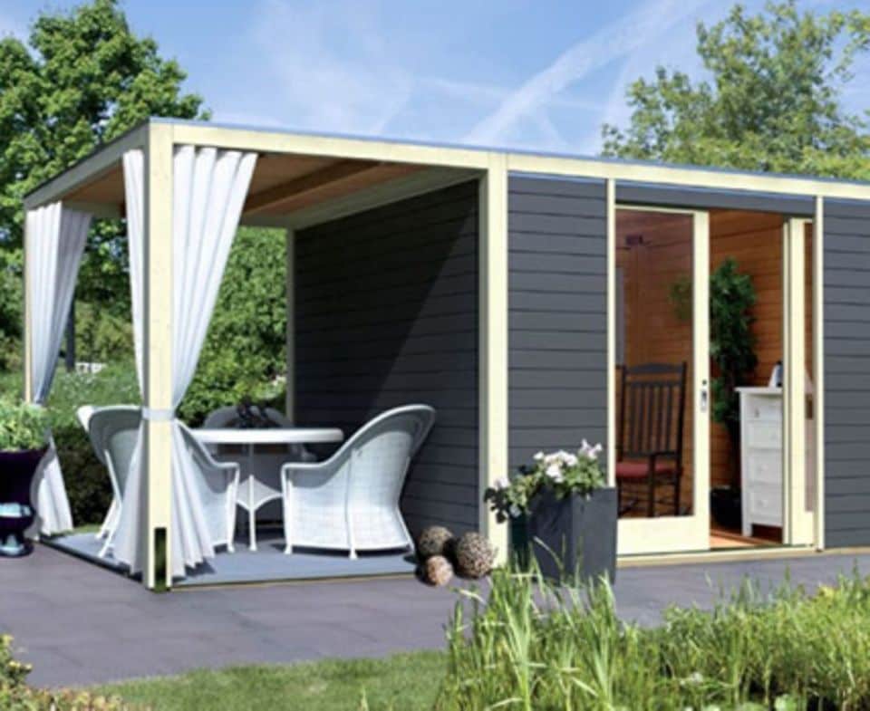 Wohnen im Grünen: ein Gartenhaus wird immer häufiger als zusätzlicher Wohnraum im Garten genutzt. Foto: gartenhaus-profi.de