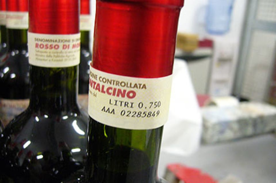 Anhand eines aufgedruckten Codes kann die Herkunft jeder Brunello-Flasche exakt zurück verfolgt werden