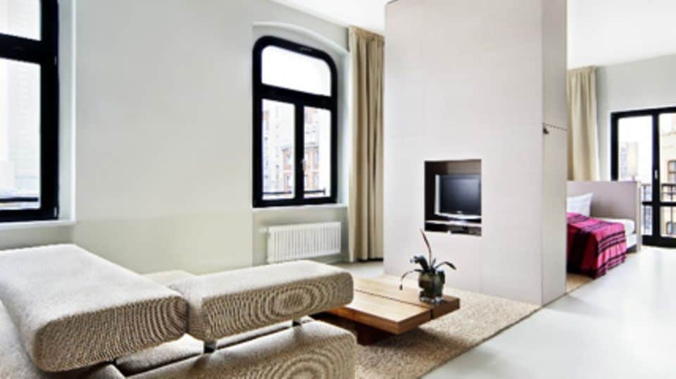 "Lux 11" Berlin: Die unterschiedlich großen Apartments verfügen über Schlaf- und Wohnbereich, Bad und Küche.