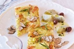 Rezept: Kartoffelpizza mit marinierten Artischocken