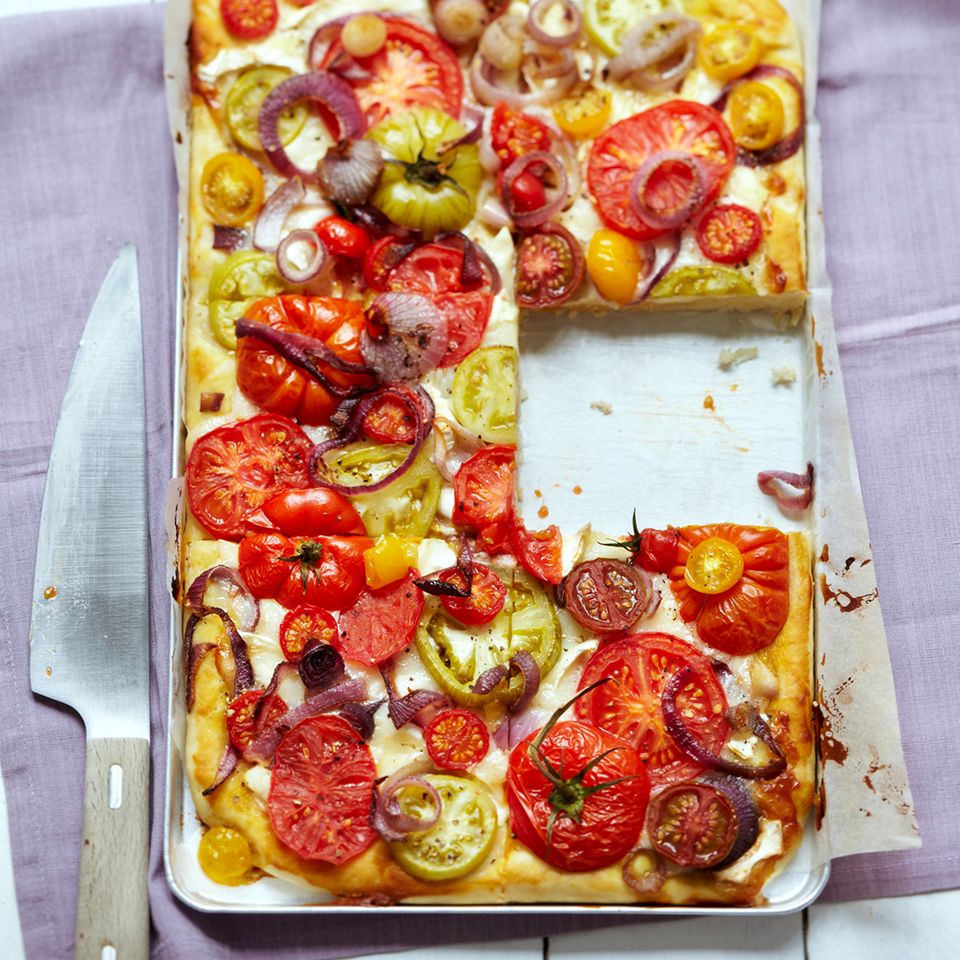 Rezept: Tomaten-Blechkuchen