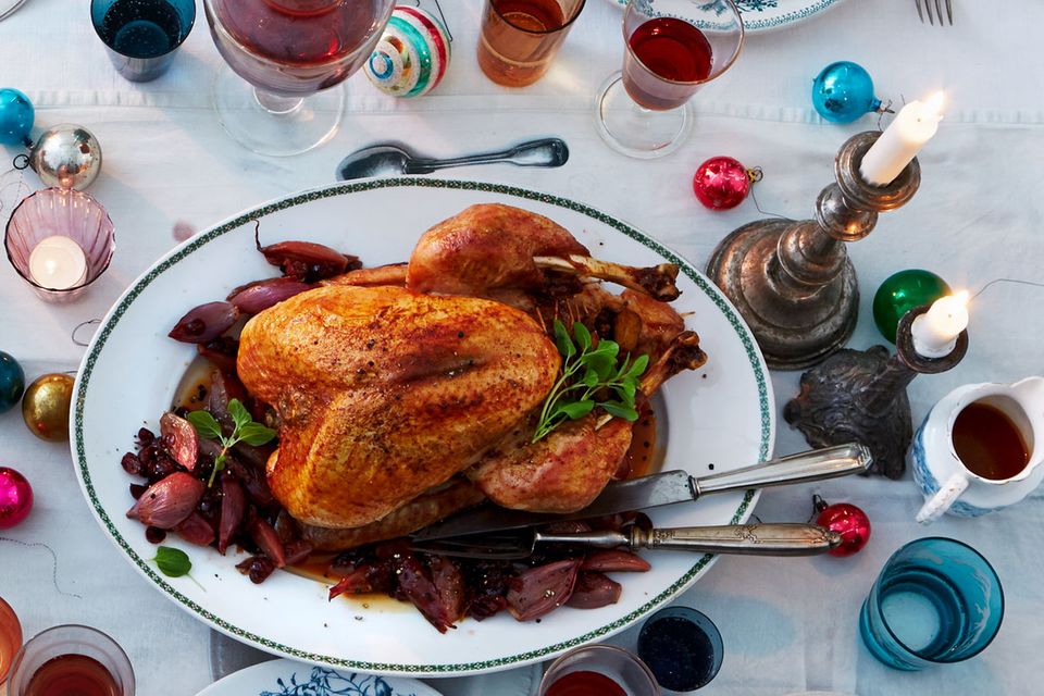 Rezept: Christmas-Turkey mit Schalottengemüse