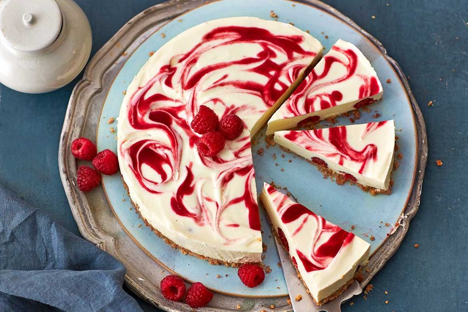 Rezept: Geswirlter Himbeer-Käsekuchen