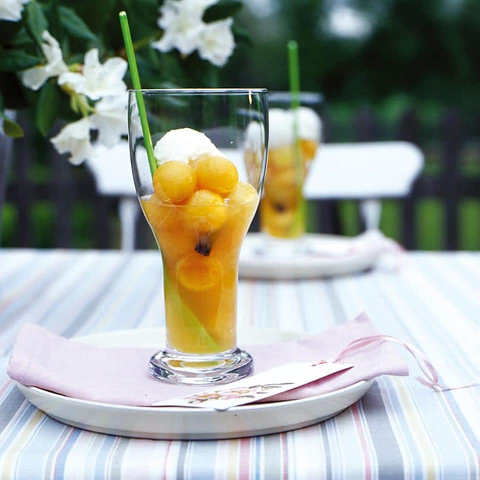 Marinierte Melonen mit Zitronensorbet Rezept - [LIVING AT HOME]