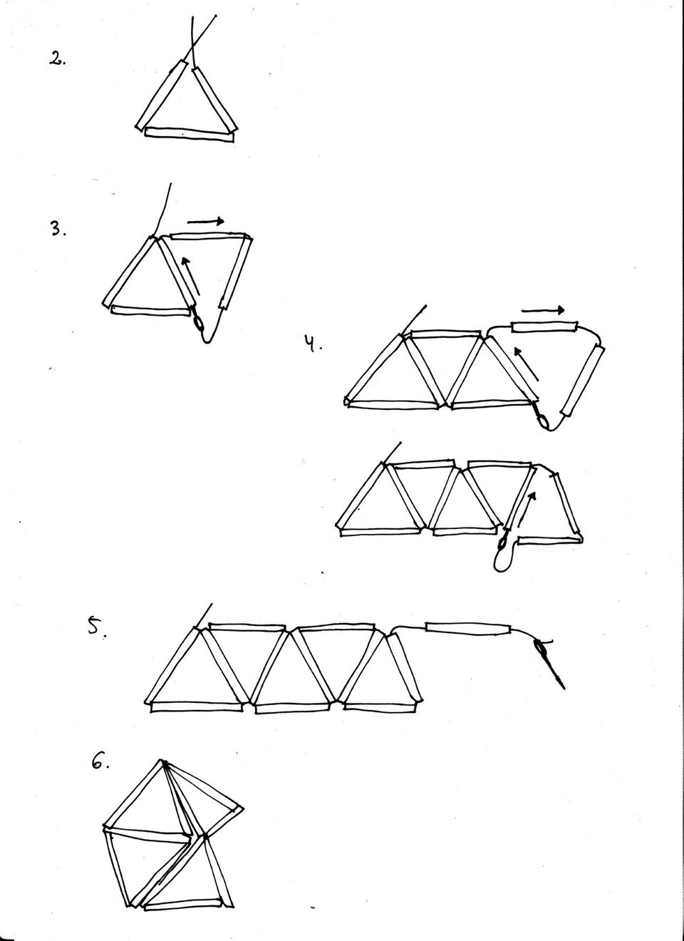 Skizzen für Oktaeder-Anhänger