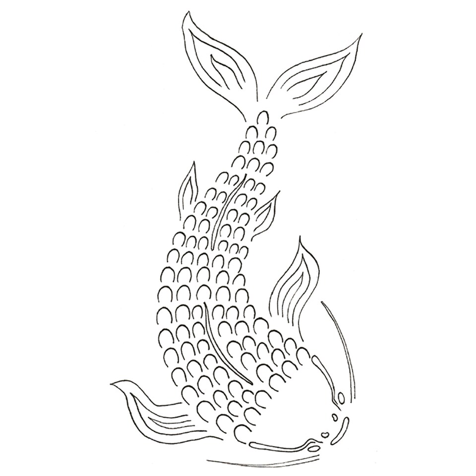 Fisch-Schablone für Einmal-Tischset - [LIVING AT HOME]