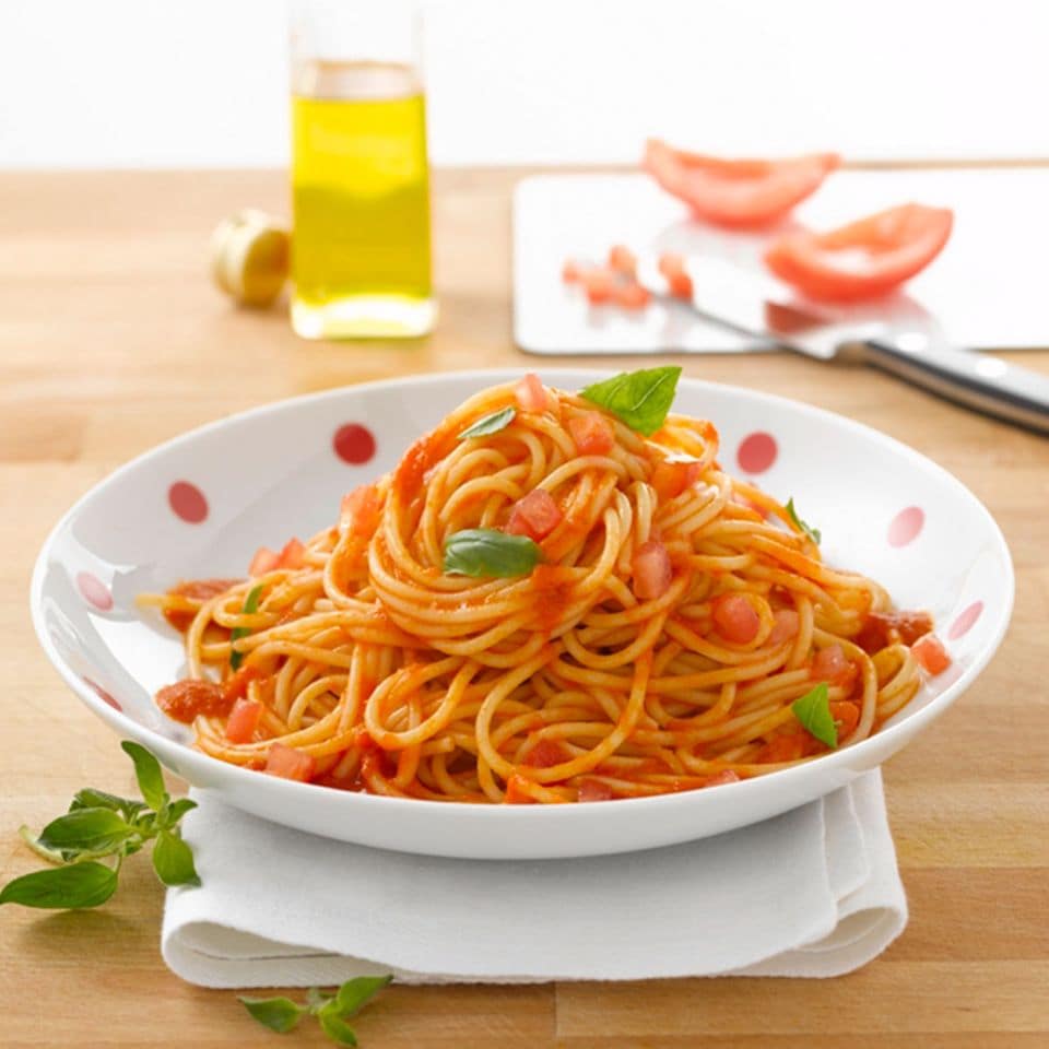 Spaghetti mit frischer Tomatensauce: Rezept
