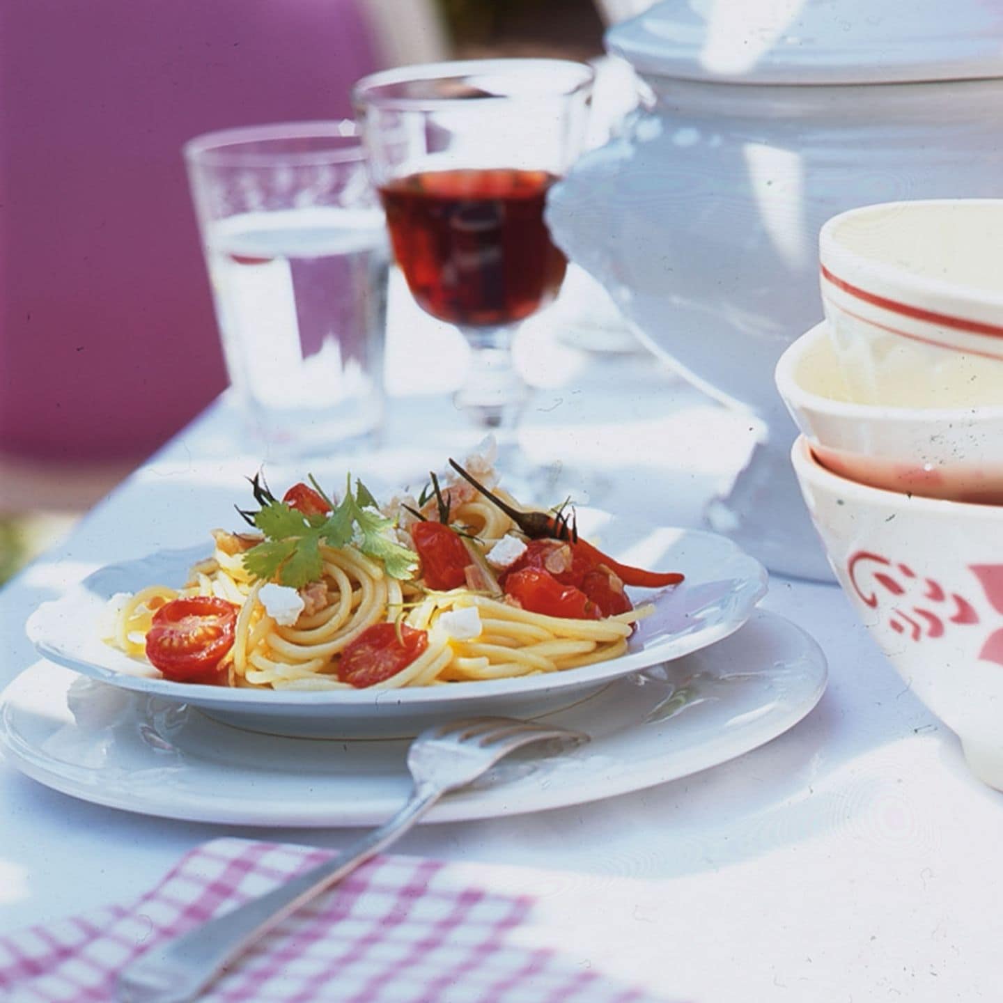 Spaghetti mit Ricotta und Koriander: Rezept
