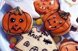 Bunte Halloween-Plätzchen mit Nougat: Rezept