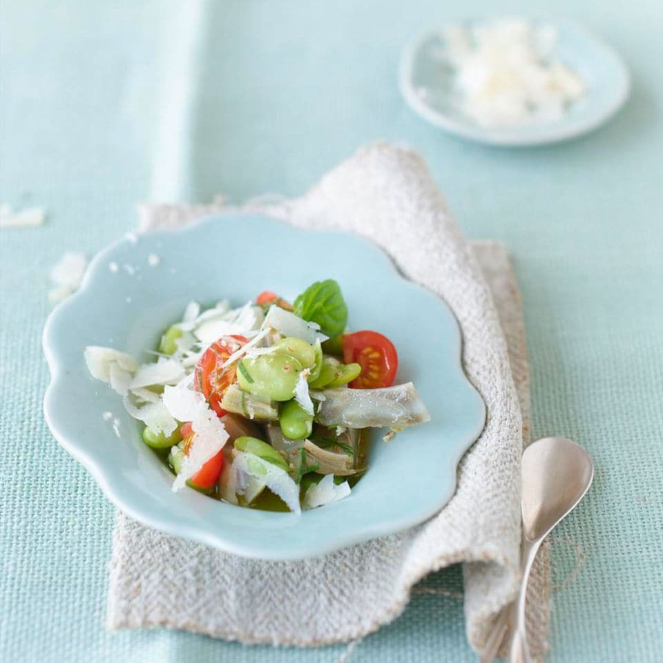 Dicke-Bohnen-Salat mit Artischocken