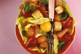 Erdbeer-Melonen-Salat mit Schinken
